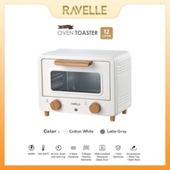Ravelle Electric Oven Toaster Mini 12 Liter Korean Mini Oven Toaster - Cotton White