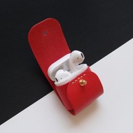 Airpods / Airpods2 / 皮套 / 真皮 / 皮革手作 / 熱情紅