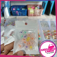 Manik manik Mote Bentuk Bunga Warna Pastel Ukuran 8 mm