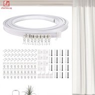 [clarins.sg] 5M Bendable Curved Curtain Track Flexible Curtain Rail Curtain Mount Home Decor