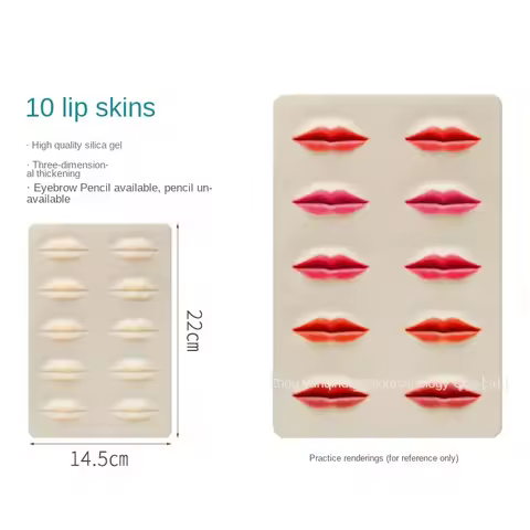1PC Microblading 3D Tattoo Supplies Cosmetic Permanent Makeup Silicone Lips Practice Skin Training A