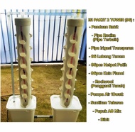 PAKET SET PIPA HIDROPONIK VERTIKAL PAKET 2/3/4 TOWER SIAP TANAM