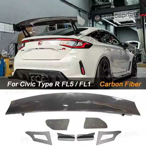 For Honda Type R FL5 2022+ Varis Style Real Carbon Fiber Rear Trunk Spoiler Wing FL5 FL1 Bodykits Ac