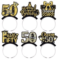 European American Birthday Party Decoration Headband Hair Accessories 40 50th Anniversary Gift Decor