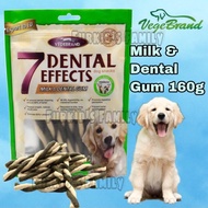 Vegebrand 7 Dental Effects Milk & Dental Twist Stick 160g-Dog Dental Chew