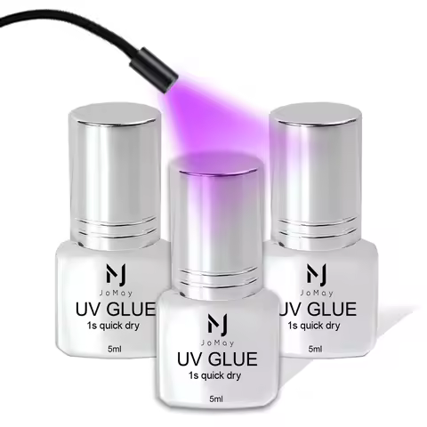 JOMAY UV Glue Lash Glue Extra Strong Eyelash Glue Extension Supplies UV Glue 5ML Waterproof Adhesive