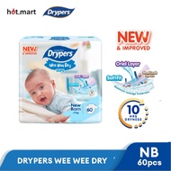 Drypers WeeWee Dry Diaper Newborn NB60 Kain Lampin Pakai Buang Bayi Baru Lahir
