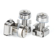 [YO-HONG] [Tax Included] Nickel-Plated Stainless Steel M5 M6 Cabinet Screw+Nut Rack Screw M5 Screw M