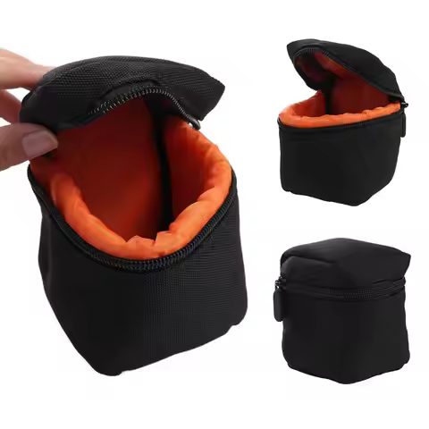 Lens Container Lens Protector Protective Pouch Case Camera Lens Pouch Camera Lens Bag Protective Cas