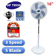 UF Tech 16" (5 Blade) Timer Stand Fan UF-SF16 ( White ) / UF Tech 16" ( 5 Blade ) No Timer Stand Fan