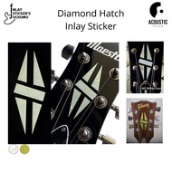 Diamond Hatch Headstock Inlay Sticker