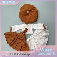 SHGMYD ชุดเดรสกระโปรงตุ๊กตาแฮนด์เมดหมวกเบเร่ต์ชุดเดรสย้อนยุคชุดเดรสสำหรับตุ๊กตาบลายธ์ Ob24 Ob22อุปกร