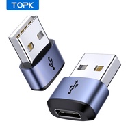 [Value Choice] TOPK AT13 USB C to USB Male Adapter USB Female  (Type-C) to USB 2.0 Male (USB-A) Data