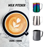 [350ML/600ML] -  Stainless Steel Latte Art Pitcher Milk Frothing Cup Coffee Pitcher