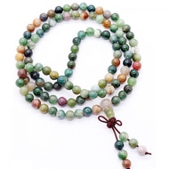 LYAQRG SHOP 108 Beads Necklace Prayer Moss Tibetan Buddhist Bracelet Agate Mala