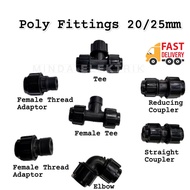 Poly Fittings Poly Paip Fitting connector 20mm 25mm/ Penyambung Poly Paip Gigi CLWATERWARE poly fitt