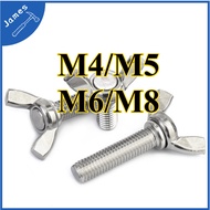 316 Stainless Steel Twin Wings Bolts And Nut  M4/M5/M6/M8 Butterfly Style Handle Screw And Nut Screw