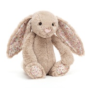 英國布偶 Jellycat 碎花兔兔 拿鐵灰 31cm