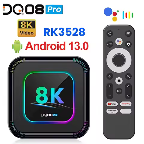DQ08 Pro RGB Smart TV Box Android 13 RK3528 Quad Core Support 8K Video 4K@60fps HDR10+ 2.4&5G Wifi6 