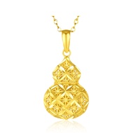 CTS 24K 999 Gold Filigree Craft Gourd of Good Fortune Necklace Pendant CHOW TAI SENG 周大生 G0BC0100 G0