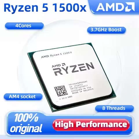 AMD High Performance R5 1500X 4 Core 8 Thread CPU 3.7GHz Max Boost 14nm AM4 16MB L3 Cache 65W DDR4 2