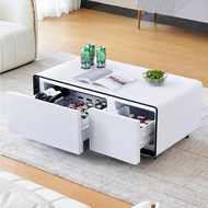 Smart Coffee Table With Fridge, 90l Smart Table With Built In Fridge, Wireless Charger, Usb Port, Fo