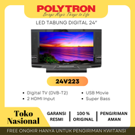 [CIANJUR] PROMO LED TV TABUNG POLYTRON 24" 24V223 24 INCH USB MOVIE HD HDMI