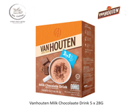 Van Houten 3in1 Milk Chocolate Drink แวน ฮูเต็น มิลค์ ช็อกโกแลต ดริ้งค์ เครื่องดื่มช็อกโกแลตสำเร็จรูป 140 กรัม
