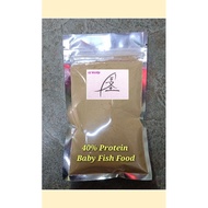 Makanan anak ikan laga / guppy. Baby fish food (50 gram) Protein 40% (Powder)