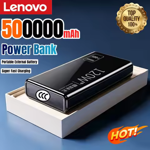 Lenovo 200000mAh Power Bank CCC Certification 120W Fast Charging High Capacity Power Bank Portable E
