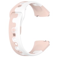สายรัดซิลิโคนสองสีสำหรับ Redmi Watch 3 Active สายรัดข้อมือแบบนุ่มสำหรับเปลี่ยนสาย