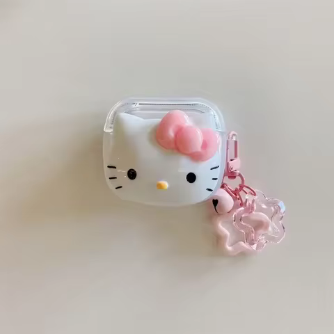 Hello Kitty Sanrio Anime Earphone Silicone Protective Case Compatible with AirPods 1/2/3 Pro/2 Apple