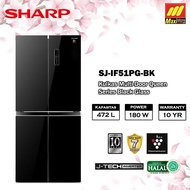PPC SHARP SJ-IF51PG-CG/BK Kulkas [472 L] New Queen Series 2021 -