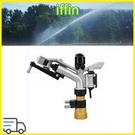 IFFIN Irrigation Sprinkler, with 3 Nozzles 1 Inch DN25 Female Thread Impact Sprinkler, Wide Area Cov