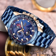 LIGE Watch Men Sports Watches Stainless Steel Wrist Watch Chronograph Army Military Quartz Waterproof Watches5386