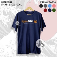 T-shirt Agent BNI 46 Bank Negara Indonesia Online Transaction Shirt Cotton Combed 30s premium knitto