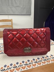 Chanel 漆皮 WOC 鏈條銀包