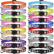 16 PCS Kolar Kucing Breakaway dengan Loceng Kolar Kucing Reflektif Keselamatan Kolar Anak Kucing Nil