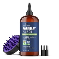 Botanic Hearth 100% Pure Rosemary Oil For Hair Growth (6.7 fl oz) |   Infused with Biotin Jojoba & C