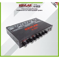Kevlar K-553 5 band Karaoke Pre Amp Professional Car Audio Equalizer Pre Amp