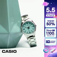 CASIO นาฬิกาข้อมือ CASIO รุ่น MTP-1302PD-2A2VEF วัสดุสเตนเลสสตีล สีฟ้าอมเขียว