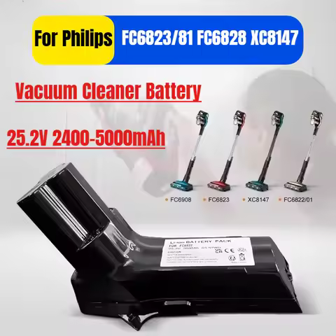 25.2V 5000mAh for Philips S Vacuum Cleaner Battery FC6823/81 FC6828 XC8147