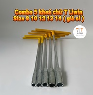 Combo 5 khoá vặn ốc chữ T đa năng full kích cỡ 8 10 12 13 14