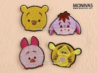 (4pcs) Tsum Tsum Winnie n Friends Iron On Patch DIY Applique Badge Decorations