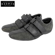 Gucci Tom Ford-era GG canvas and leather straight-tip Velcro low-top sneakers, men's, black, size 41