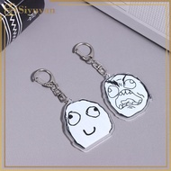 Siyuyan 4 Funny TrollFace Acrylic Keychain For Bag Haning Accessories Keychain Pendant Jewelry Frien