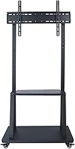 TV stands Heavy Duty Universal Floor - Mobile TV Cart With Wheels And Storage, For 40 To 75 Inch TV Lcd Led Plasma Flat Panel Screen, Black beautiful scenery