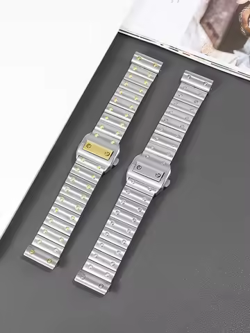 Stainless Steel Watch Strap Men's Suitable for Cartier Santos Series Santos Original Santos100 Brace