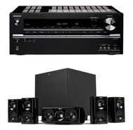 Onkyo AV Receiver, Klipsch Subwoofer & Speakers
