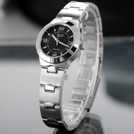 Win Watch Shop นาฬิกา Casio รุ่น LTP-1241D-1A นาฬิกาผู้หญิง สายสแตนเลส หน้าปัดดำ - ของแท้ 100% ประกันศูนย์ CMG 1 ปีเต็ม